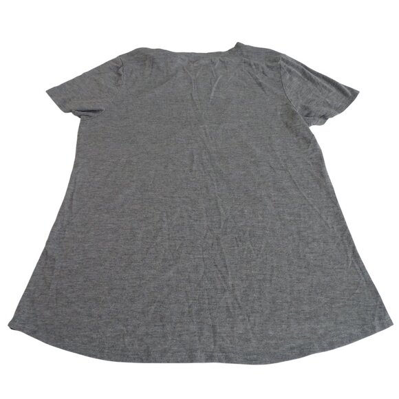 Disney Gray Minnie Mickey Mouse True Love Graphic Tee Women Juniors Size L 11-13 - Picture 3 of 7